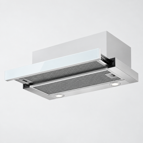 Máy Hút Mùi Âm Tủ KAFF KF-TL7001W Kính Phối Inox, Cảm Ứng 750m³/h