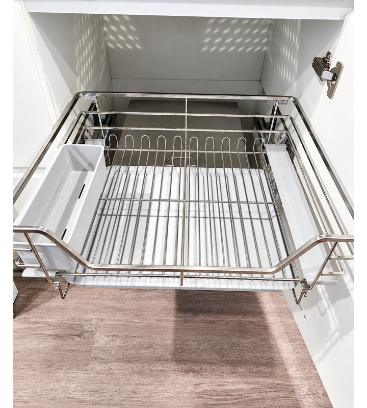 Kệ Đựng Xoong Nồi Nan Vuông Inox SUS304 Xước Mờ GROB