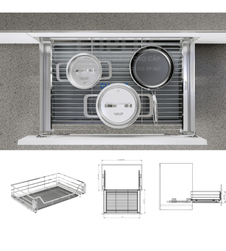 Giá Xoong Nồi Euplus EV Inox 304 Nan DẸT