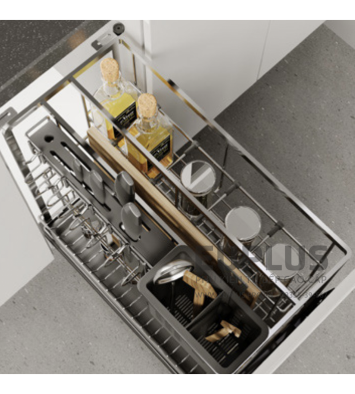 Giá dao thớt, chai lọ Euplus EV bề mặt điện hóa Inox 304