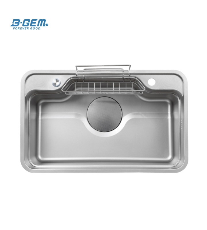B-gem - Sky 3D - CHẬU BÁN NGUYỆT INOX 304 CÔNG NGHỆ LINEN