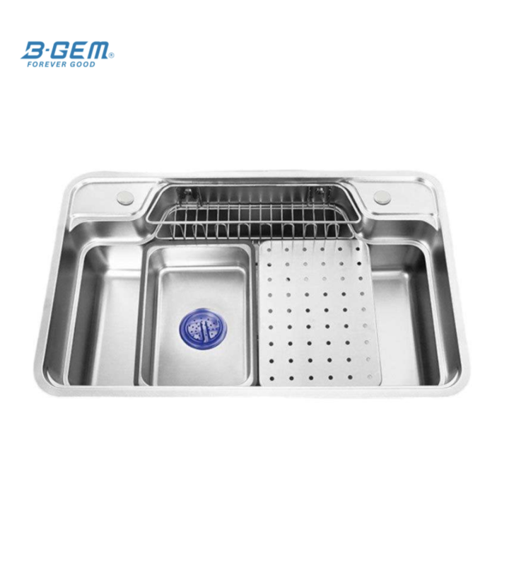 B-Gem - CPH - CHẬU BÁN NGUYỆT INOX 304 - CÔNG NGHỆ LINEN