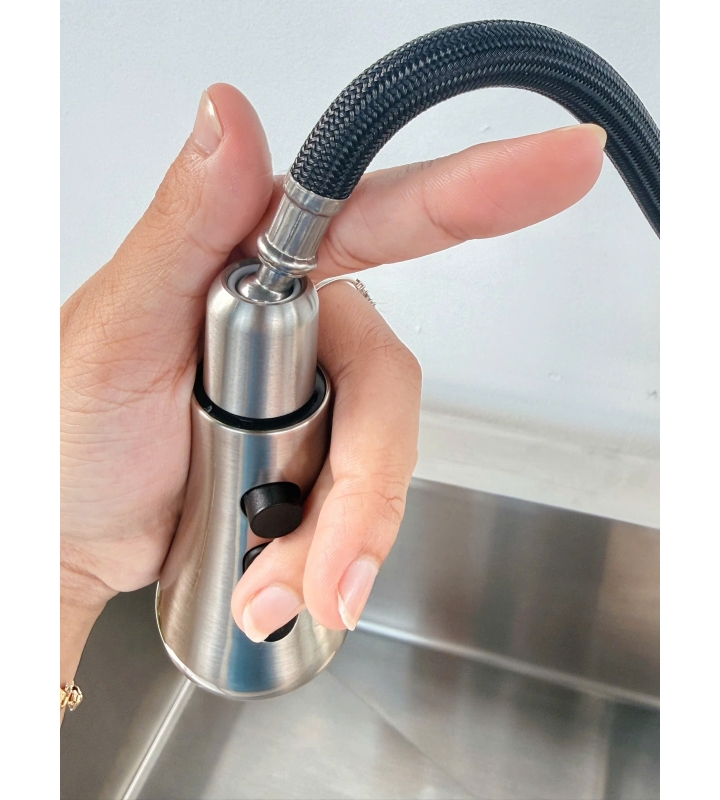 VÒI CHÉN NÓNG LẠNH DÂY RÚT CAO CẤP B-Gem - T07Riva 