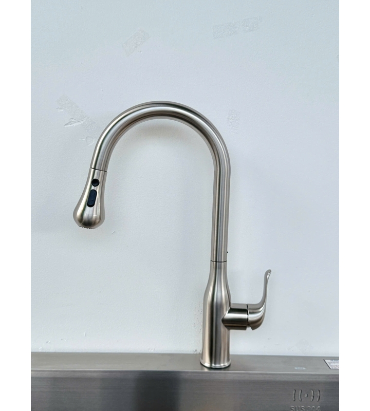 VÒI CHÉN NÓNG LẠNH DÂY RÚT CAO CẤP B-Gem - T07Riva 